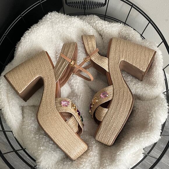 Anthropologie Vicenza Jeweled Summertime Heels - Picture 5 of 7